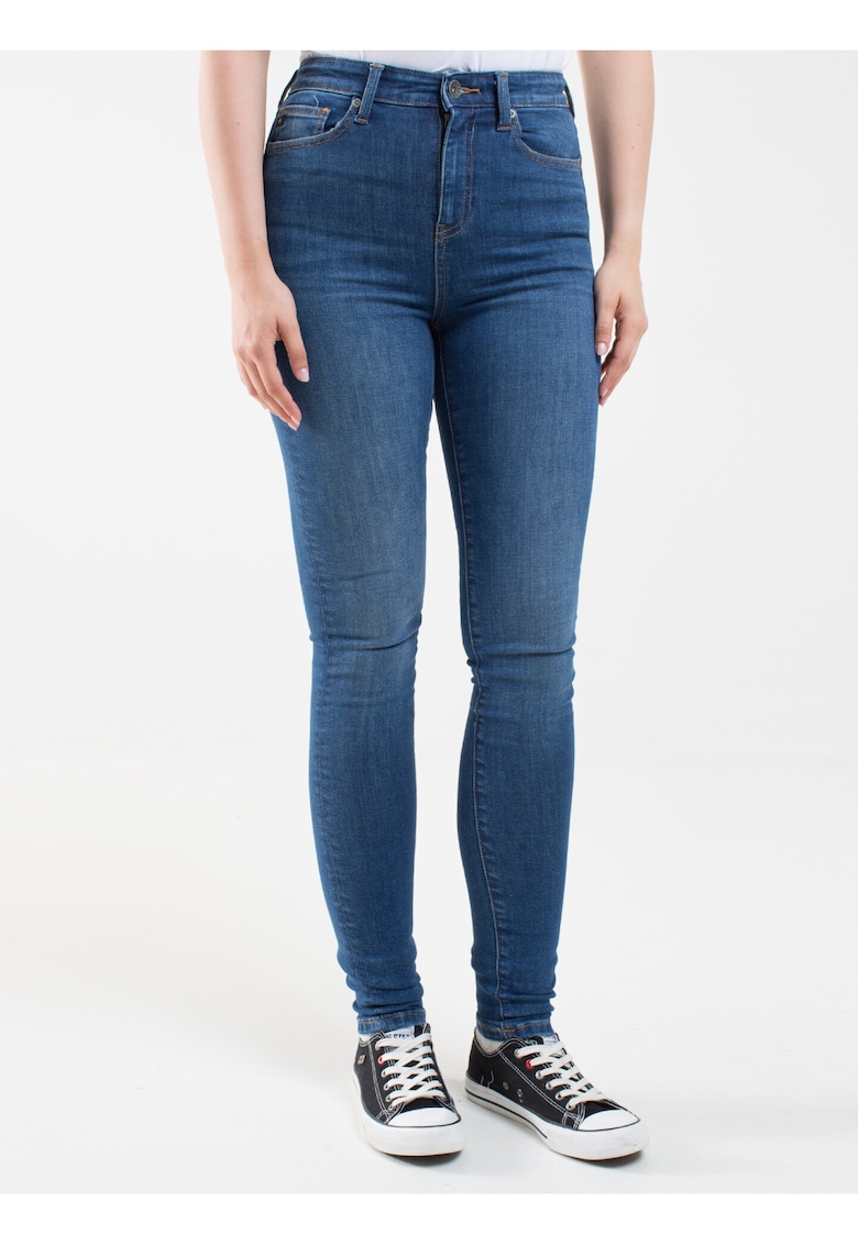 Blugi skinny cu talie inalta Clarisa 365