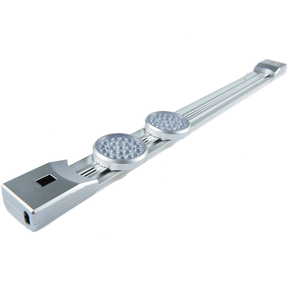 Banda suport spoturi LED, 2 x 1.7 W, aluminiu, IP20