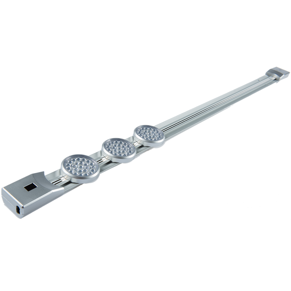Banda support spoturi, 3 x 1.7W, aluminiu, lumina alba, IP20