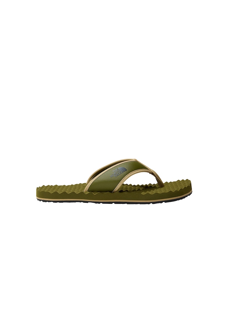 Papuci flip-flop cu imprimeu logo lateral Base Camp - Kaki
