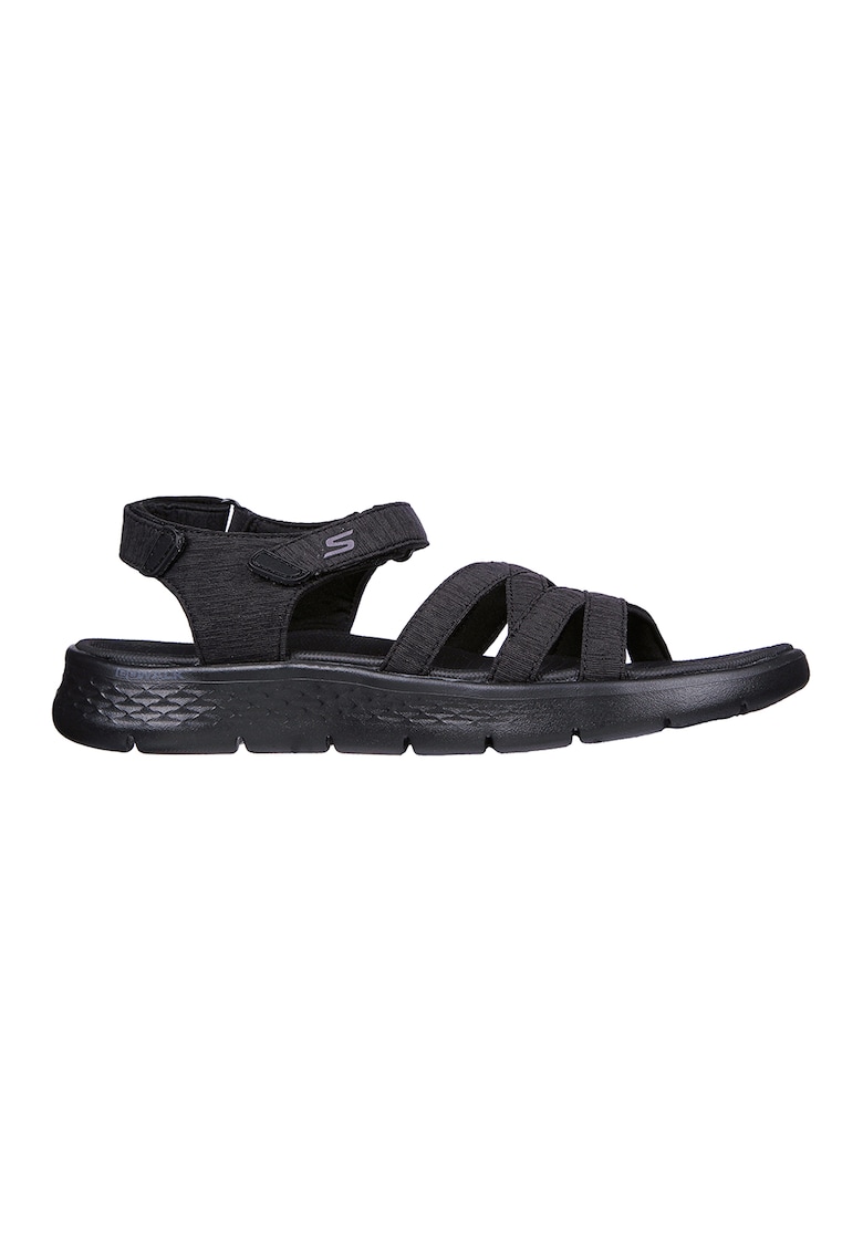 Sandale din material textil cu velcro - Negru