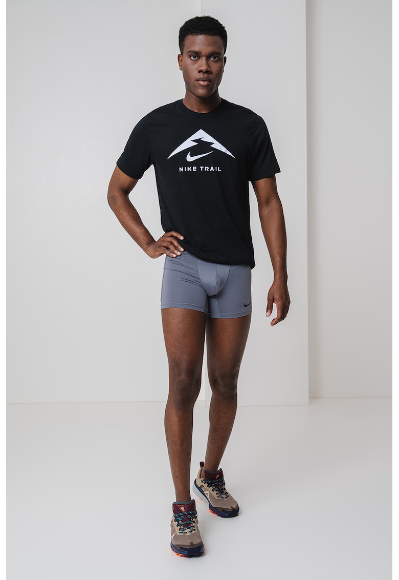 Colanti scurti cu logo - pentru fitness - Gri inchis