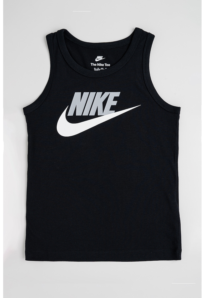 Top cu imprimeu logo - Alb/Negru