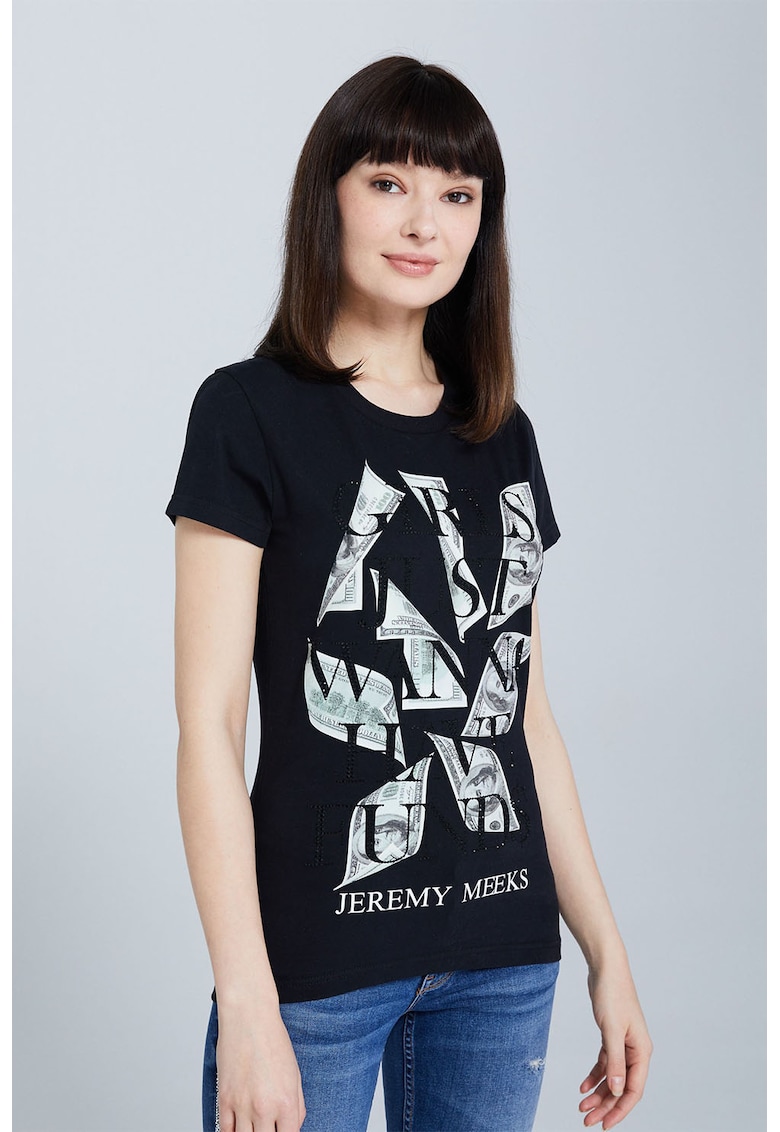 Tricou din amestec de bumbac organic cu imprimeu grafic