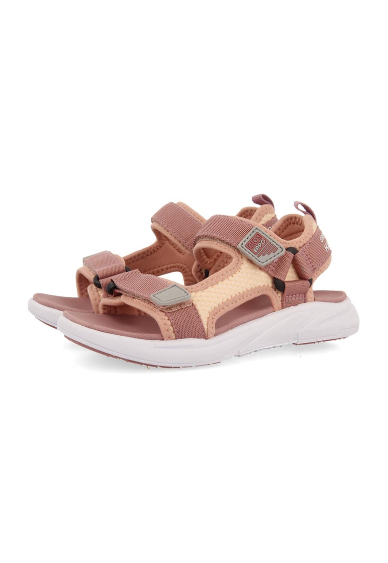Sandale cu velcro Kastela - Roz prafuit