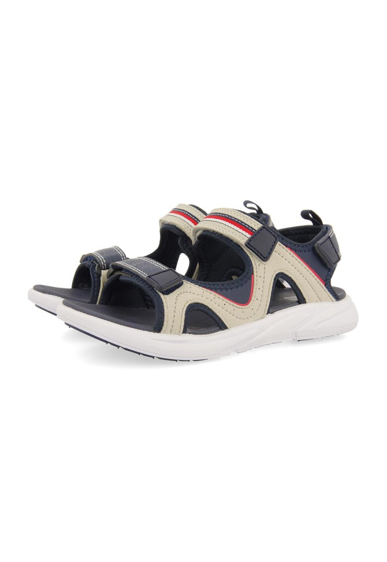 Sandale cu model colorblock si velcro Antillo - Bleumarin