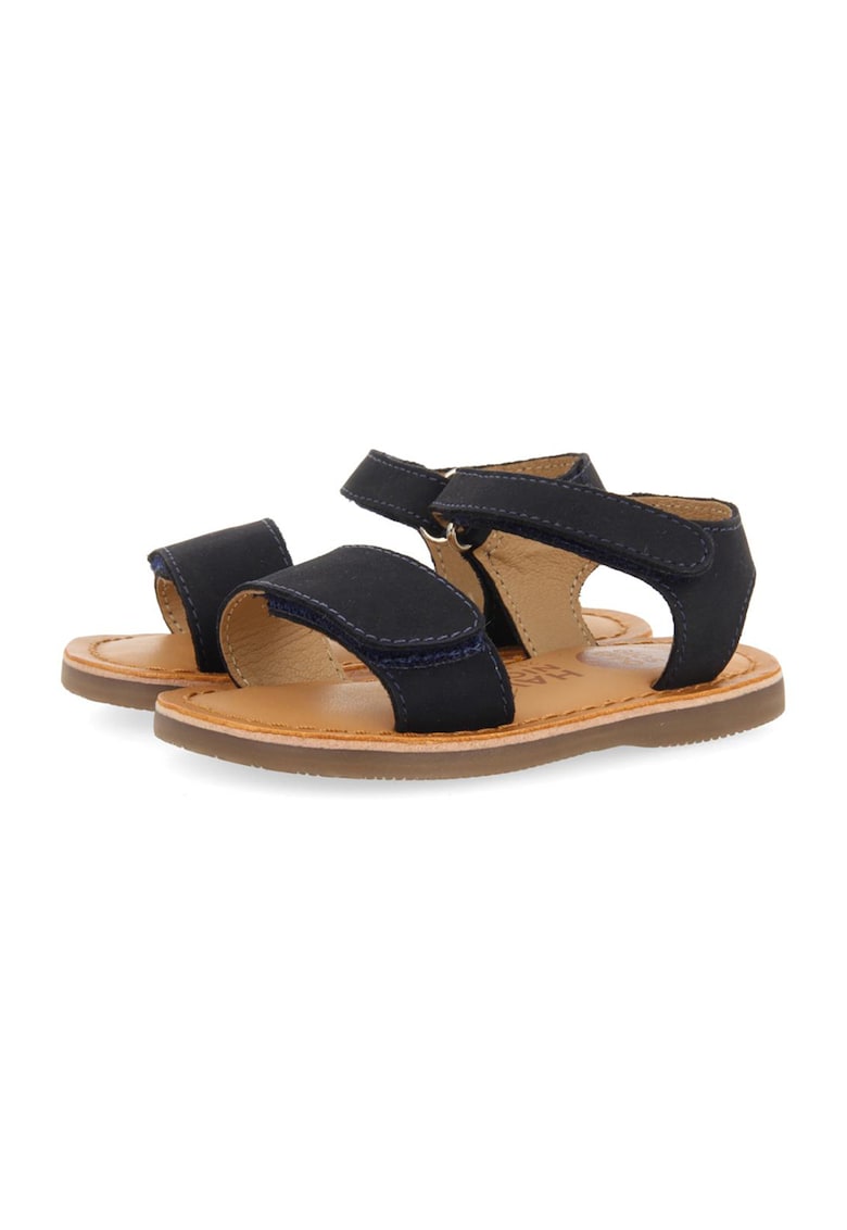 Sandale de piele cu velcro Palmetto - Bleumarin