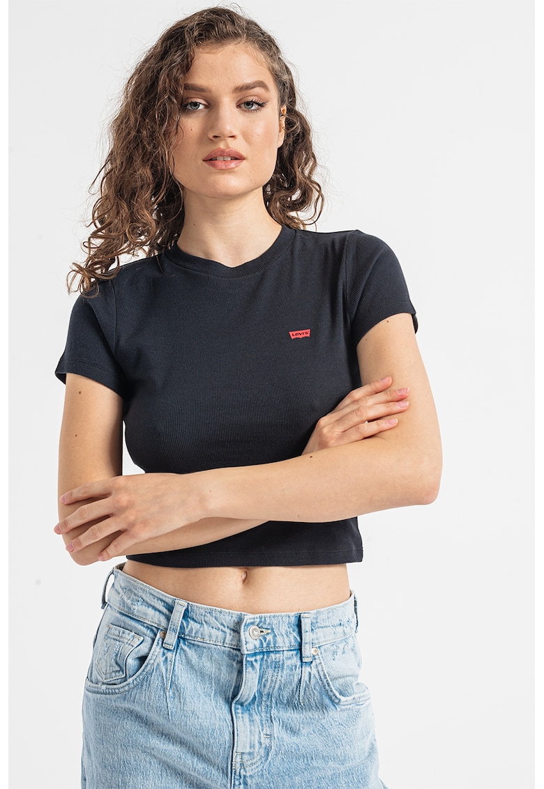 Tricou slim fit Essential - Negru