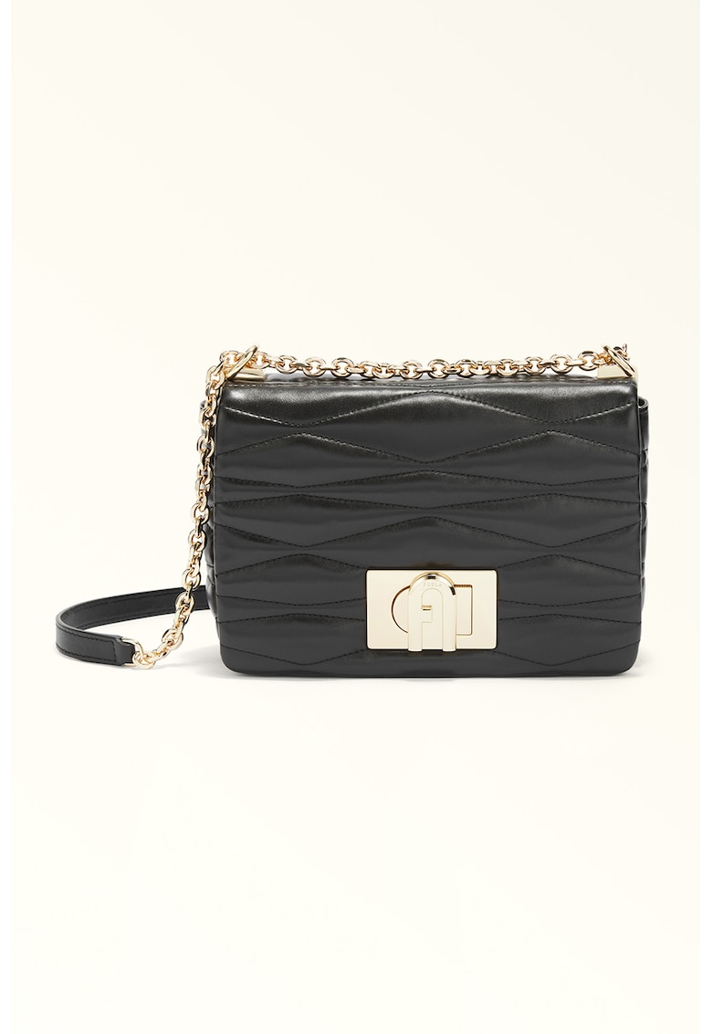 Geanta crossbody din piele 1927 - Negru