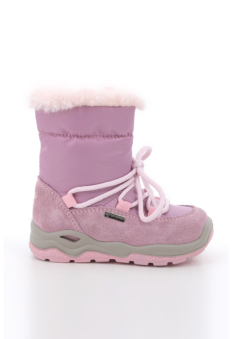 Cizme mid-calf de piele intoarsa - Roz