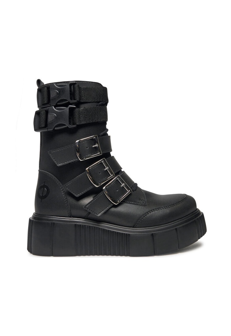 Botine Demi Negru -  Piele ecologica
