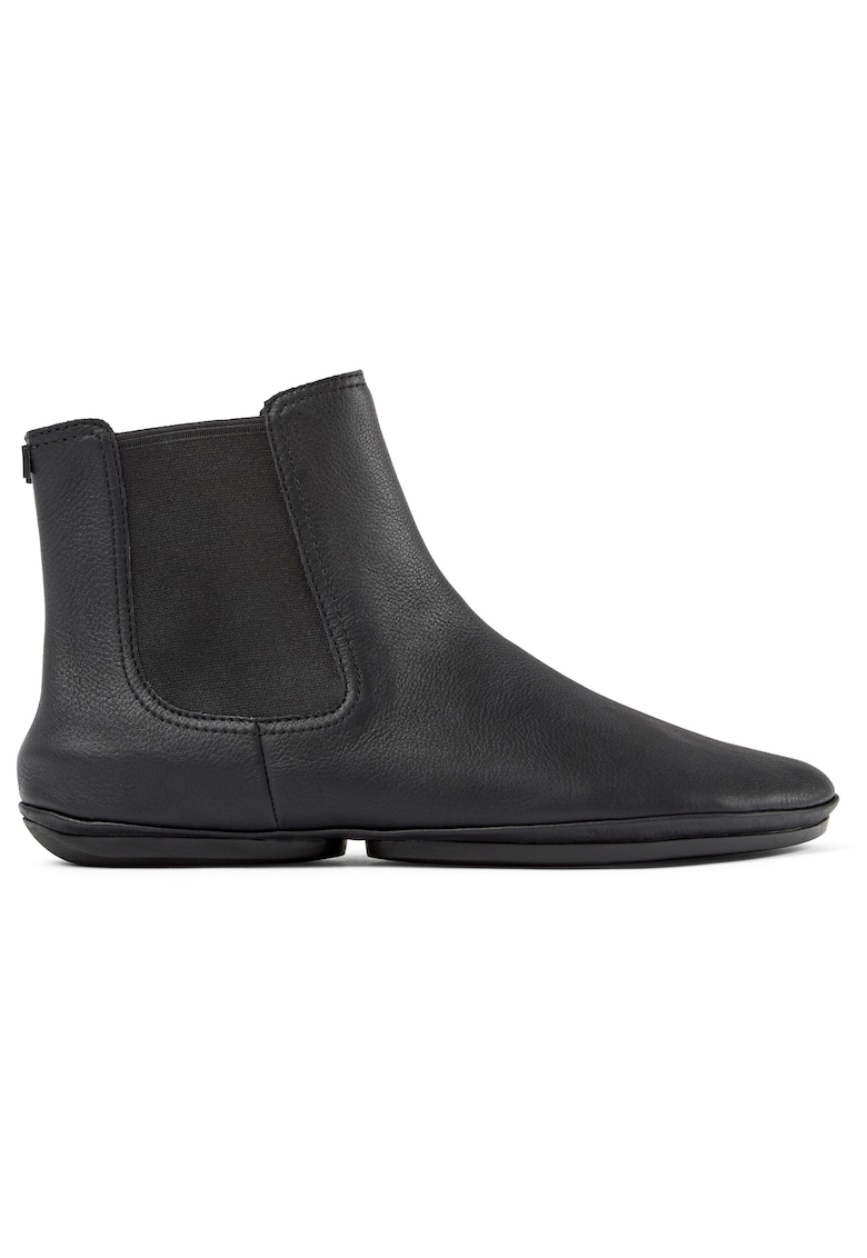 Ghete Chelsea de piele cu segmente textile Right Nina 1313 - Negru stins