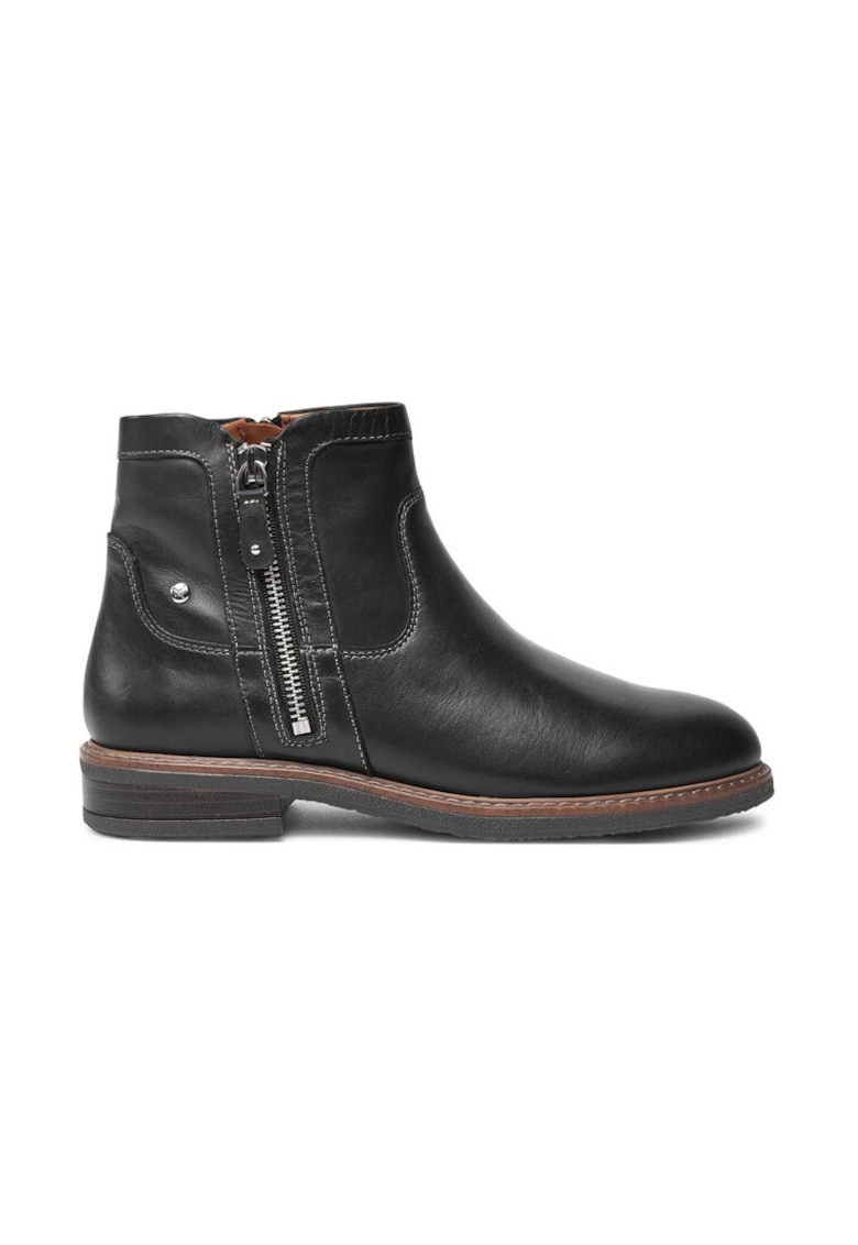 Botine Adaya W8J-8747 Negru -  Piele lacuita