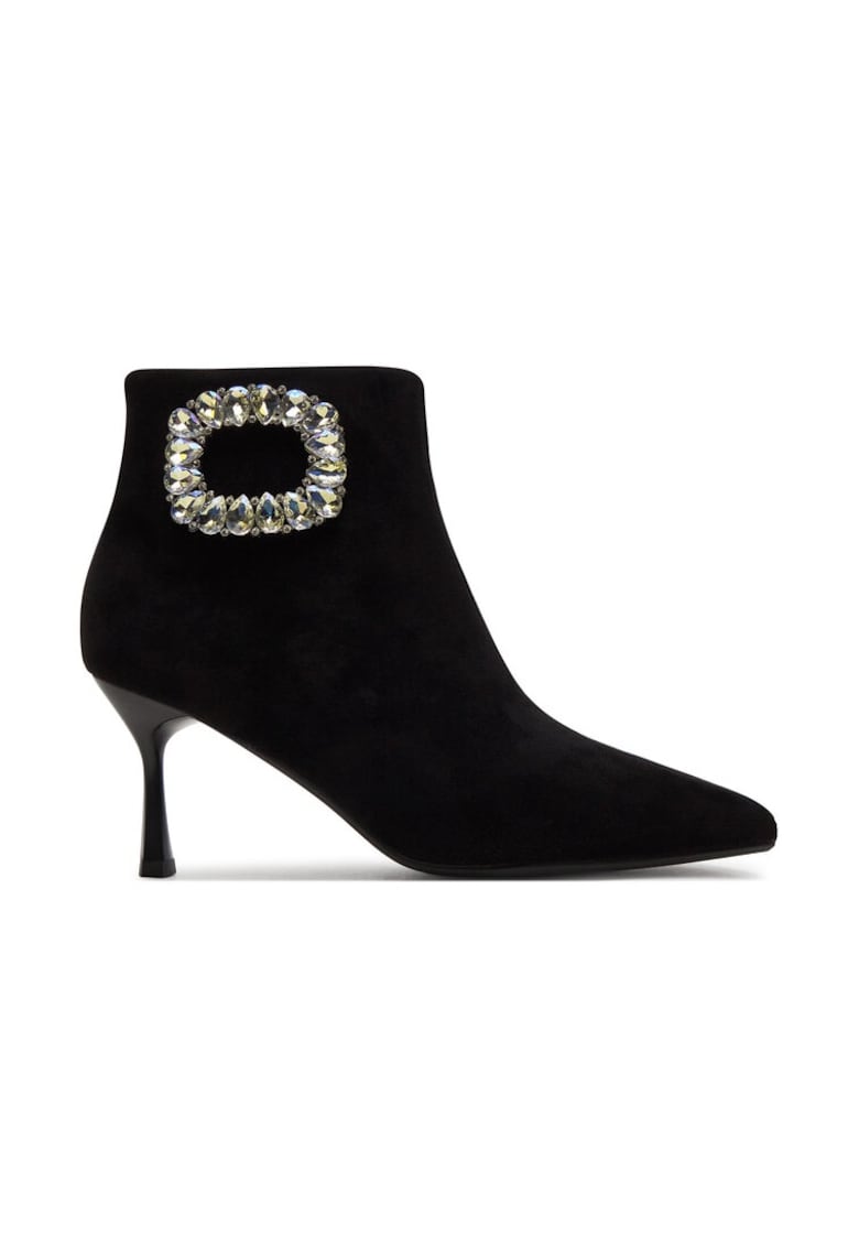 Botine OO2N4201 Negru -  Piele naturala