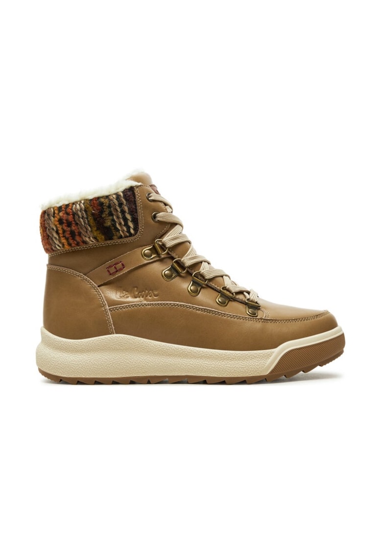 Botine LCJ-24-01-2985LA Bej -  Piele lacuita
