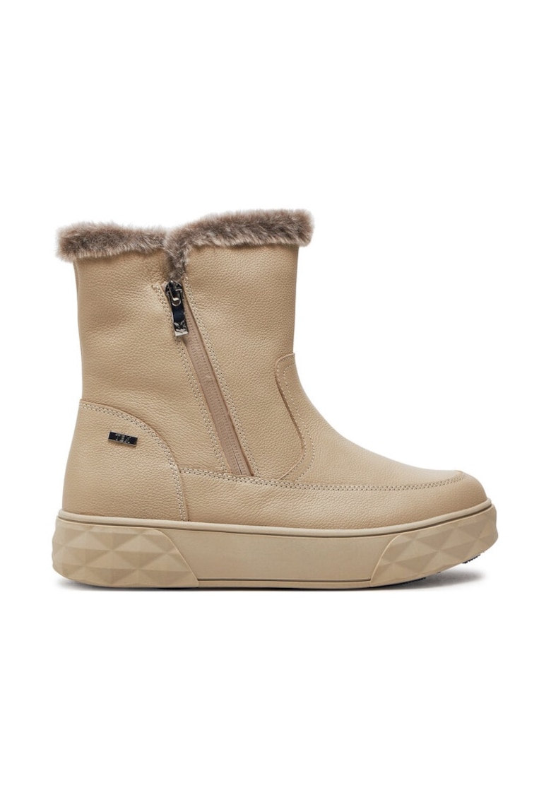 Botine 9-26402-43 Bej -  Piele lacuita
