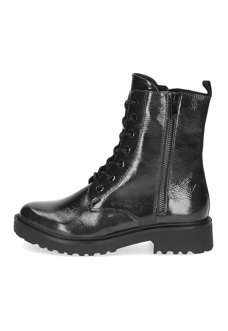 Ghete de piele lacuita - Negru