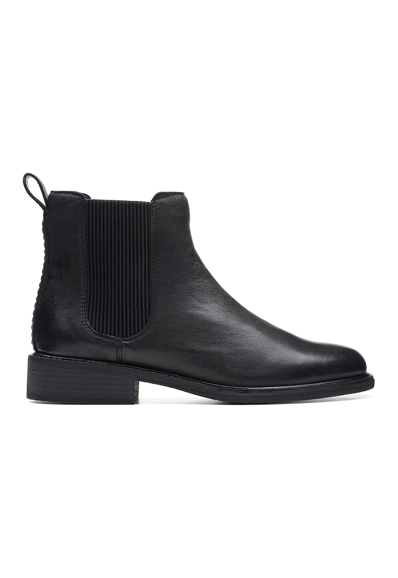 Ghete Chelsea din piele - Negru
