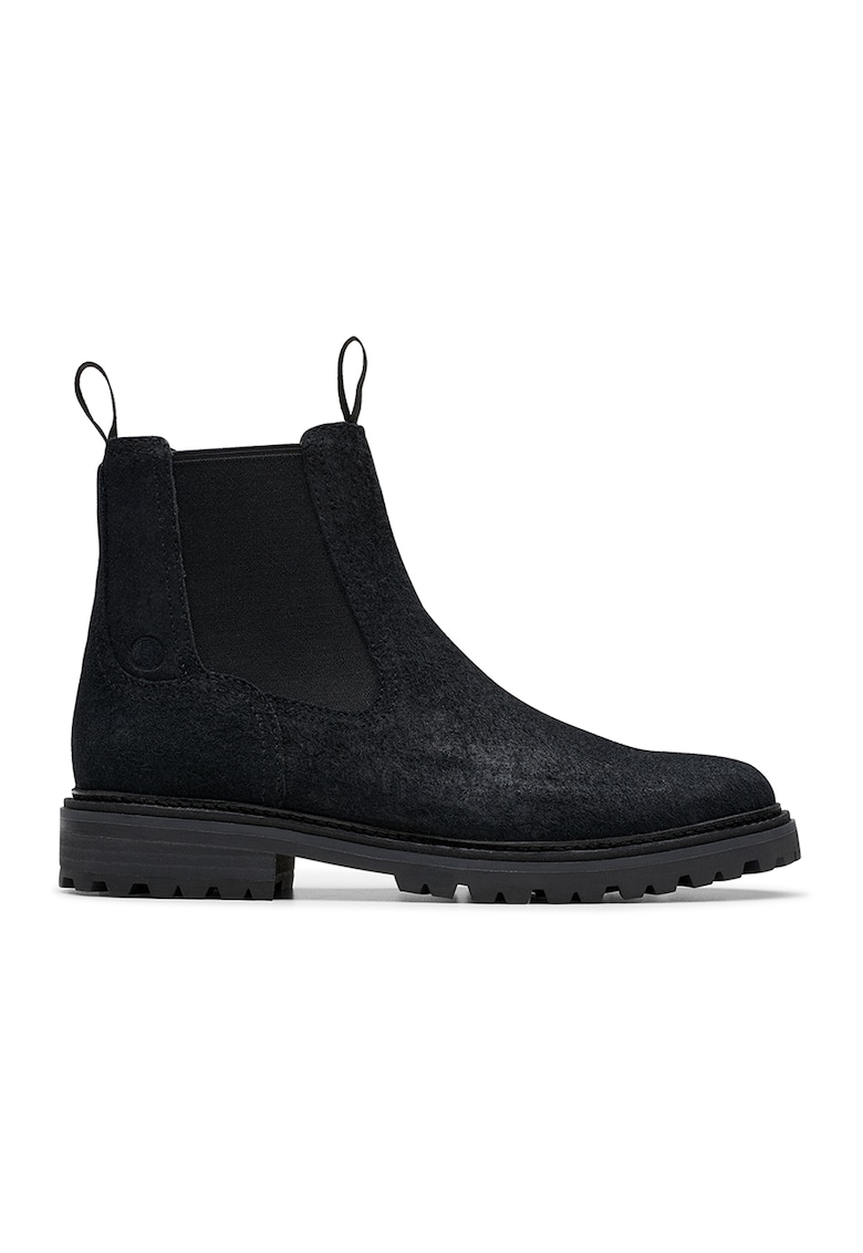 Ghete Chelsea de piele intoarsa Clarkridge - Negru