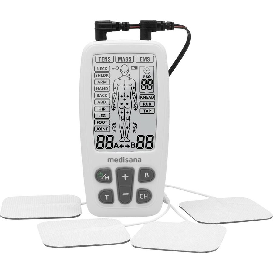 Aparat Electroterapie TT 200 3in1 Display LCD 4 Electrozi Alb