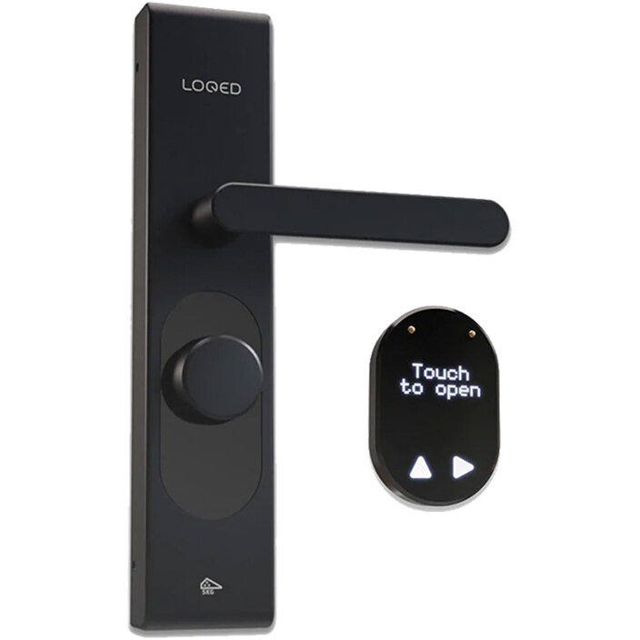 Senzori Incuietoare smart LOQED, WiFi, Bluetooth, , Google Assistant, Amazon Alexa, Negru