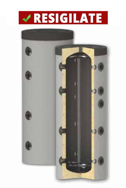 PRODUS RESIGILAT NOU CU DEFECTE ESTETICE DAR IN PERFECTA STARE DE FUNCTIONARE COD 9243 !!! Rezervor de acumulare puffer pentru agent termic fara serpentina PS 150L