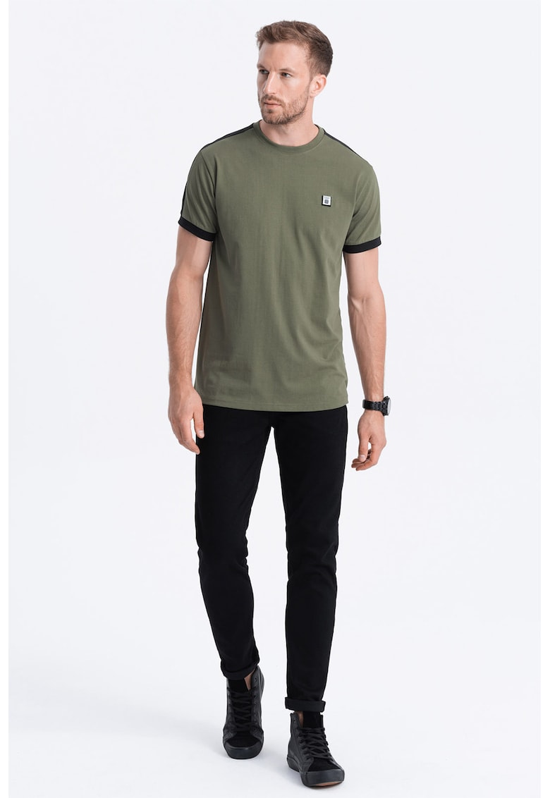 Tricou cu decolteu rotund - Kaki