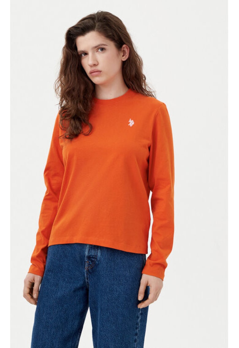 Bluza dama -  304797323 - Bumbac - Portocaliu - Portocaliu