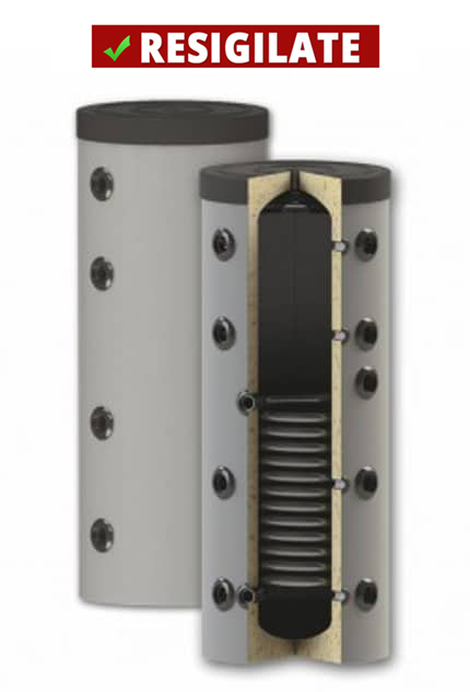 PRODUS RESIGILAT CU DEFECTE ESTETICE DAR IN PERFECTA STARE DE FUNCTIONARE cod 9241 !!! Rezervor de acumulare puffer pentru agent termic cu o serpentina PS1 150 L