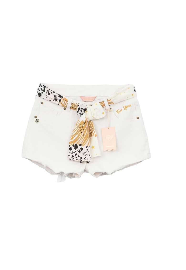 Pantaloni scurti  bumbac - alb -