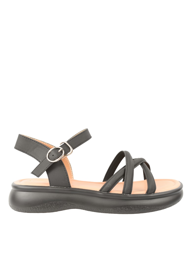Sandale casual - dama -  802 negru - piele naturala - Negru