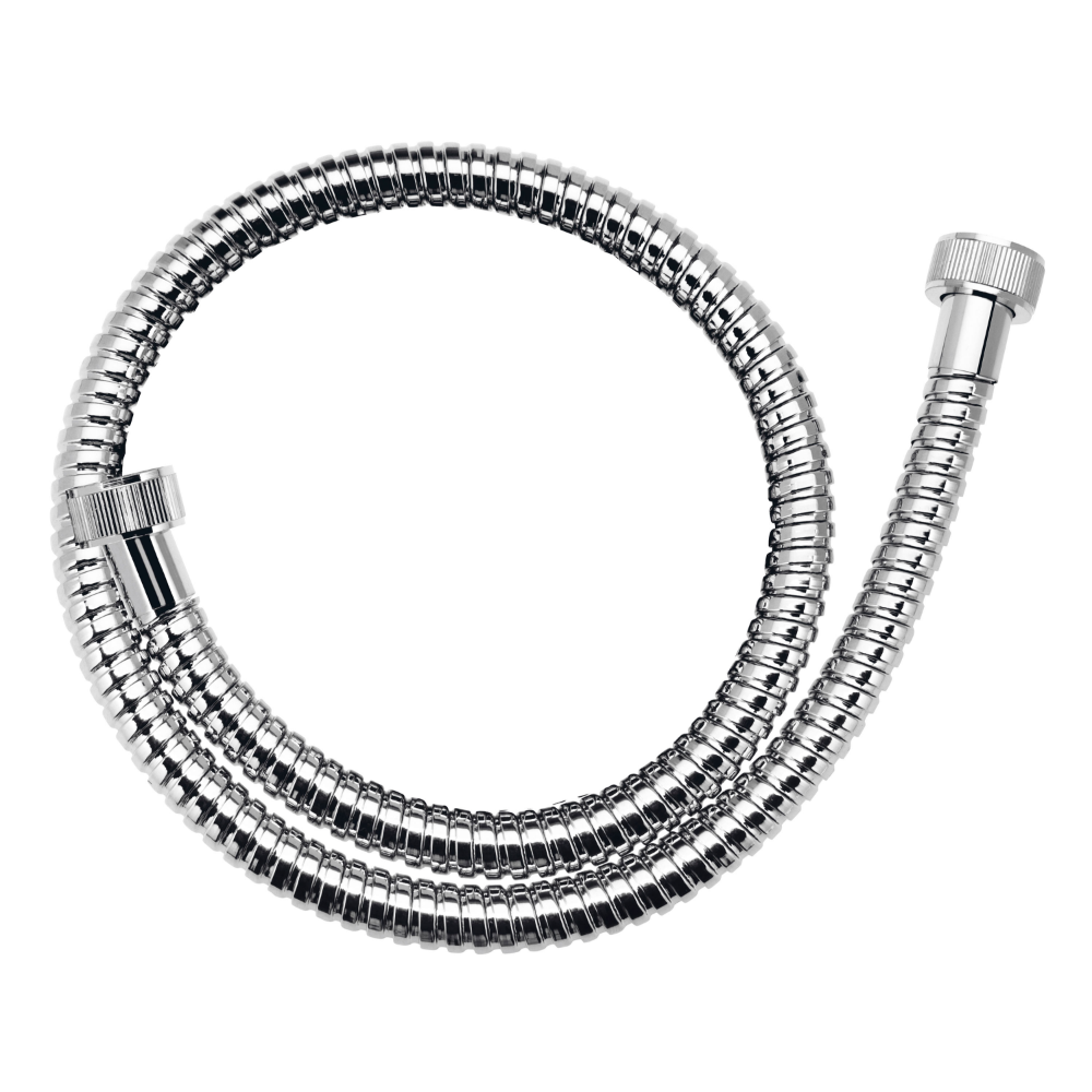 Furtun conectare baterie cu bara dus Ferro W06, flexibil,metal, argintiu, 70 cm