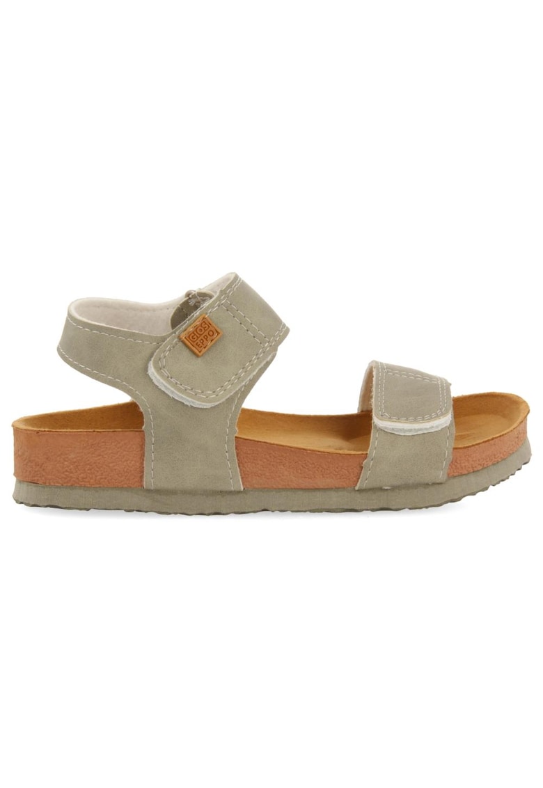 Sandale de piele ecologica cu velcro Tredegar - Kaki