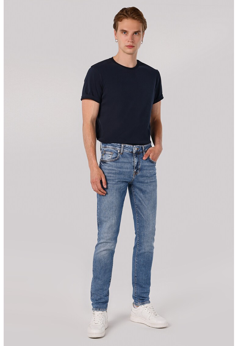 Blugi slim fit cu 5 buzunare - Albastru deschis
