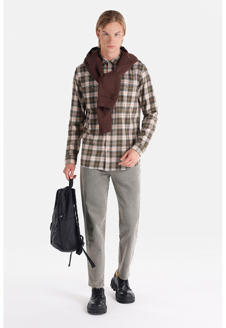 Blugi regular fit cu 5 buzunare - Gri melange