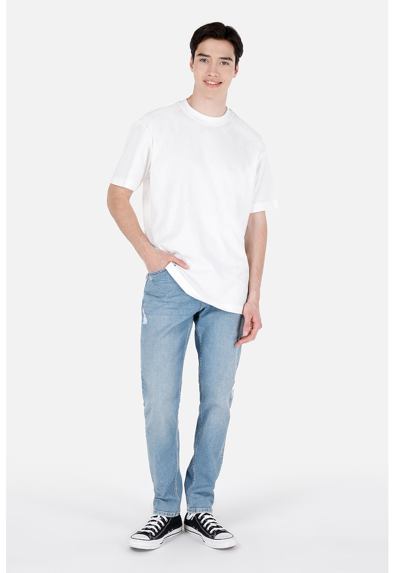 Blugi regular fit cu aspect decolorat Jack - Albastru pastel