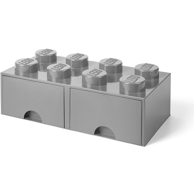 Cutie depozitare LEGO 2x4 cu sertare, gri (40061740)