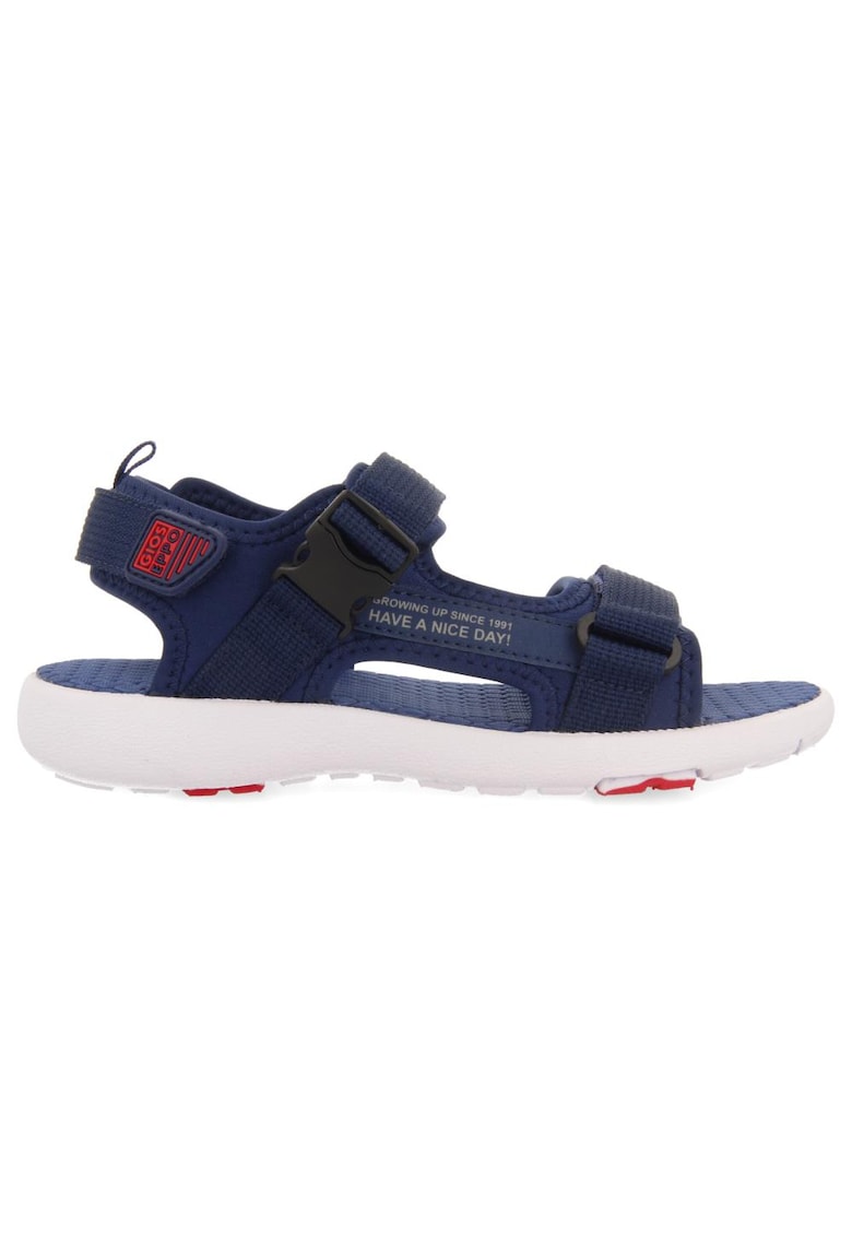 Sandale cu velcro - din material textil Yaviza 37589 - Bleumarin