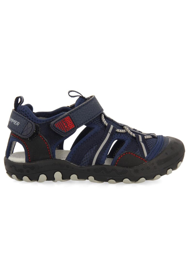 Sandale cu velcro si decupaje Emance 27585 - Bleumarin