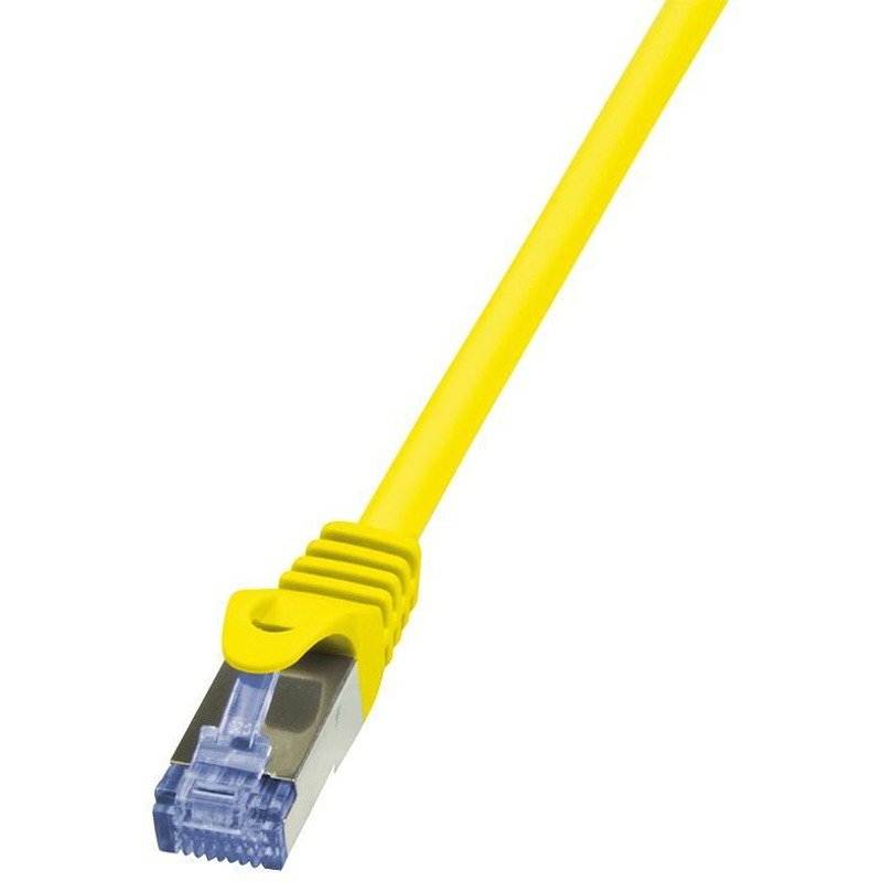 Cablu retea Patch Cat 6A 10G S/FTP PIMF PrimeLine 0.50m galben