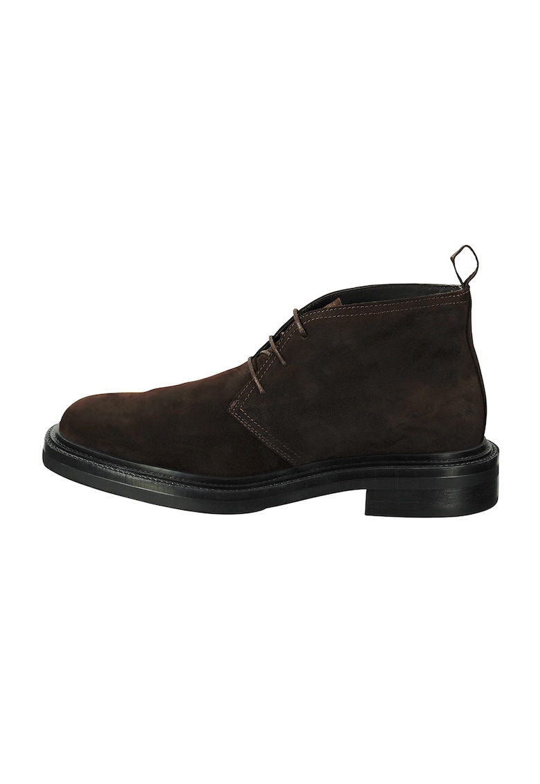 Ghete Chukka de piele intoarsa - Maro inchis