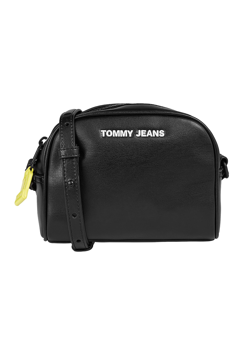 Geanta crossbody de piele ecologica - Negru