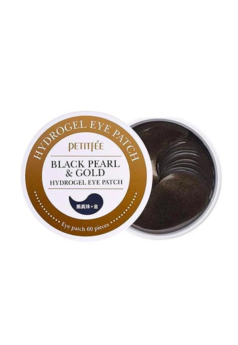 Plasturi de hidrogel cu perle negre si aur -  60 bucati