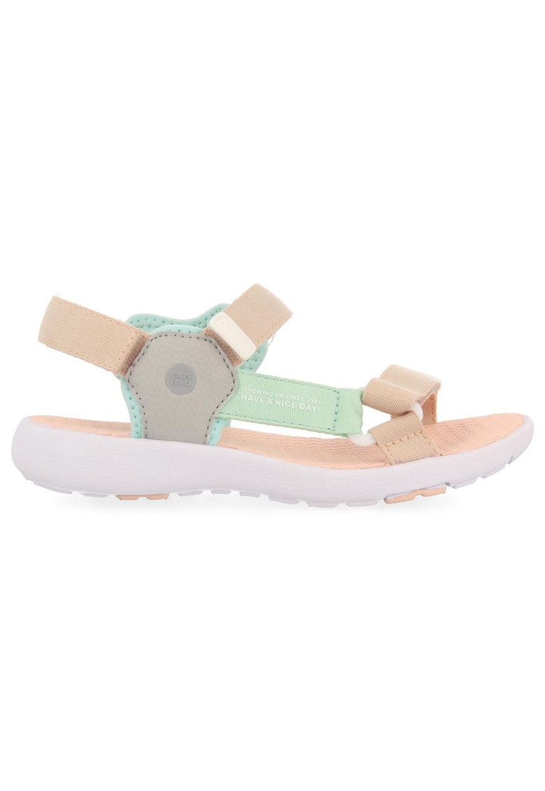 Sandale cu velcro Birigui 27593 - Piersica/Verde menta