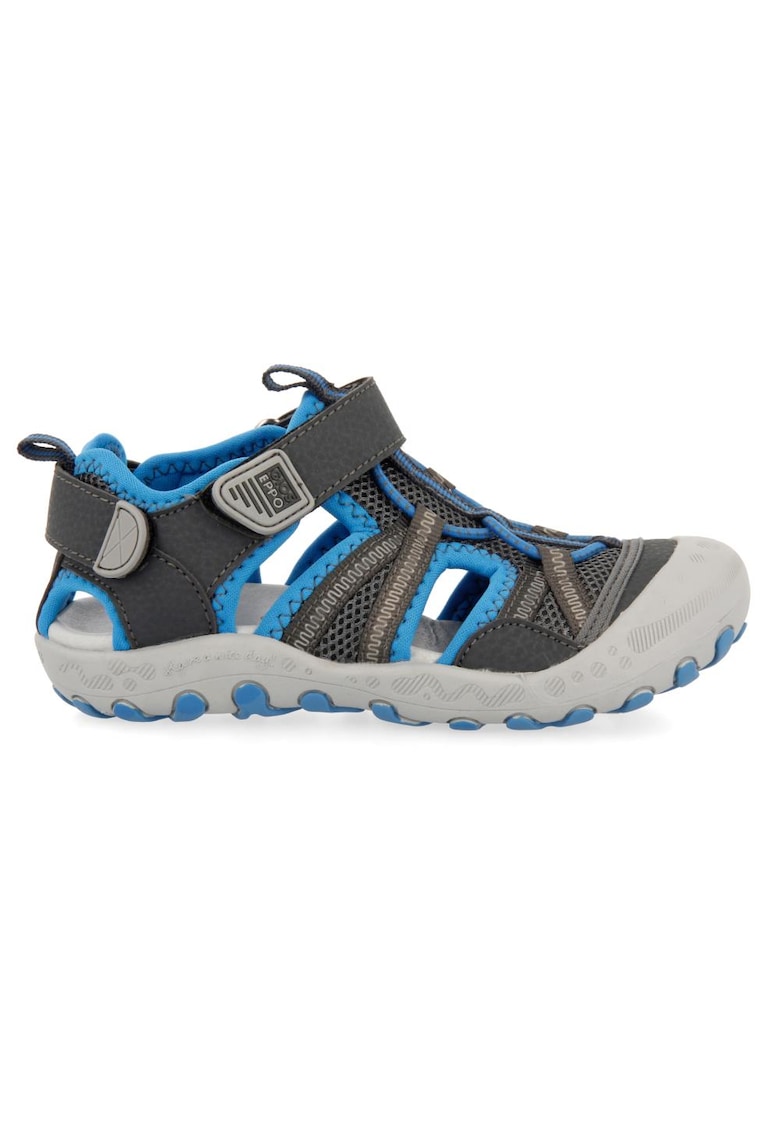 Sandale cu inchidere velcro - Albastru/Gri inchis