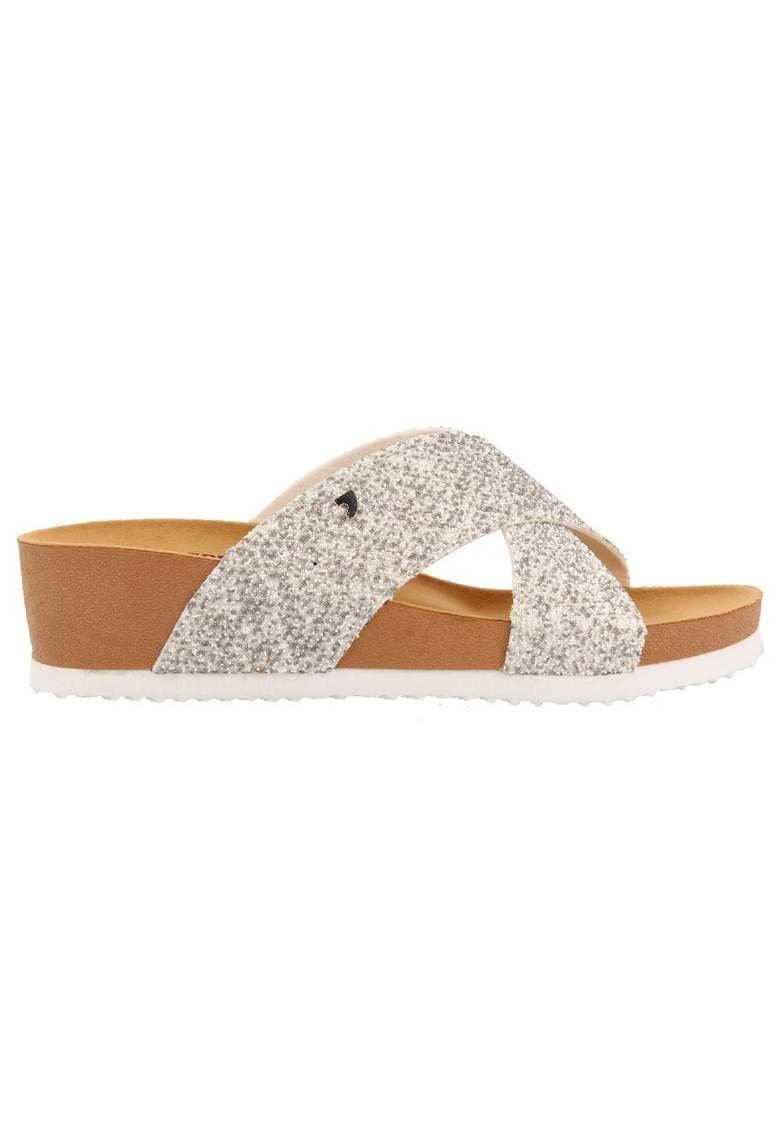 Papuci wedge Gearhart - Alb