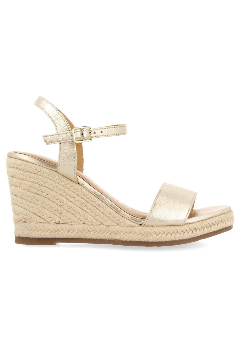 Sandale-espadrile de piele - Auriu