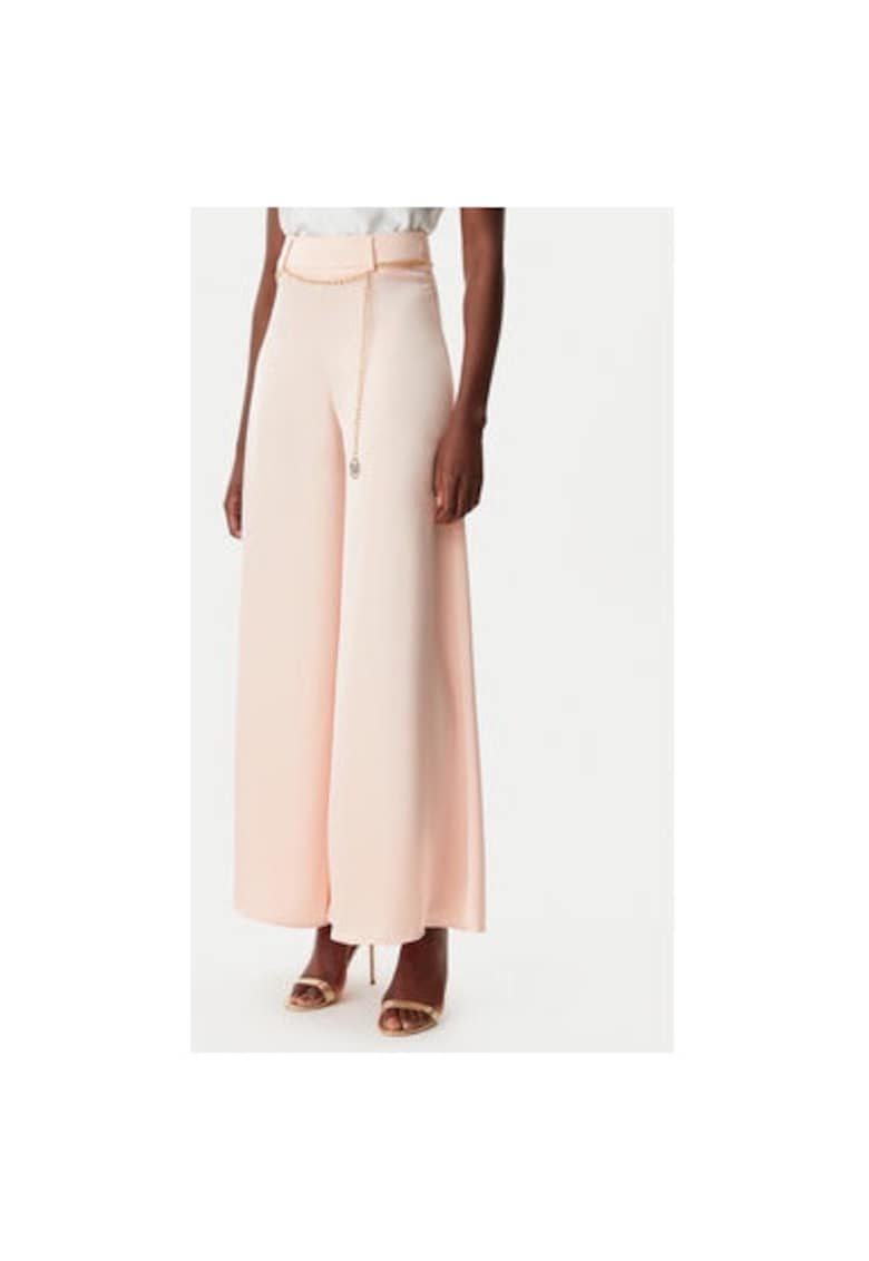 Pantaloni dama -  305318190 - Poliester - Roz - Roz