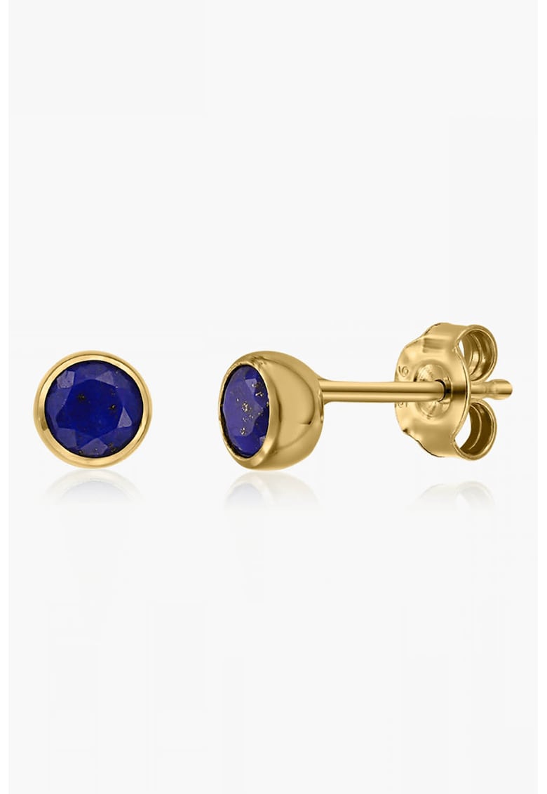 Cercei placati cu aur de 14K si decorati cu lapis lazuli - Auriu/Albastru