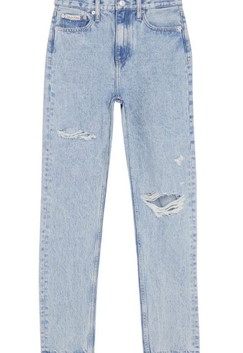 Blugi dama  model Autentic Slim Straight - bumbac 100% - albastru deschis